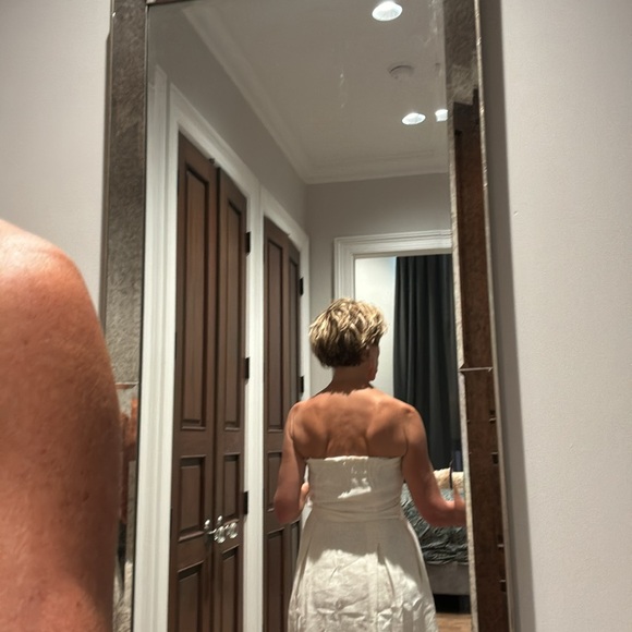 Boston proper off white strapless dress size M - Picture 2 of 6